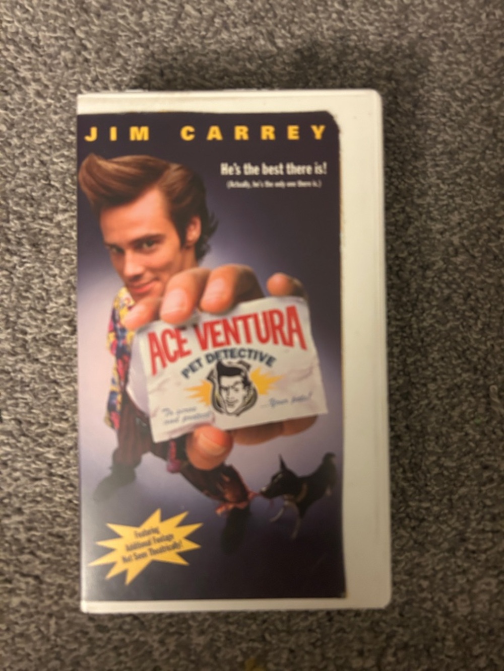 Ace Ventura VHS Movie - Jim Carrey - Purple / White Cover